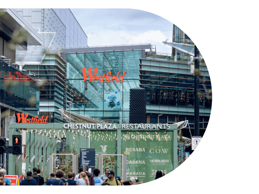 Westfield Stratford shopping centre.